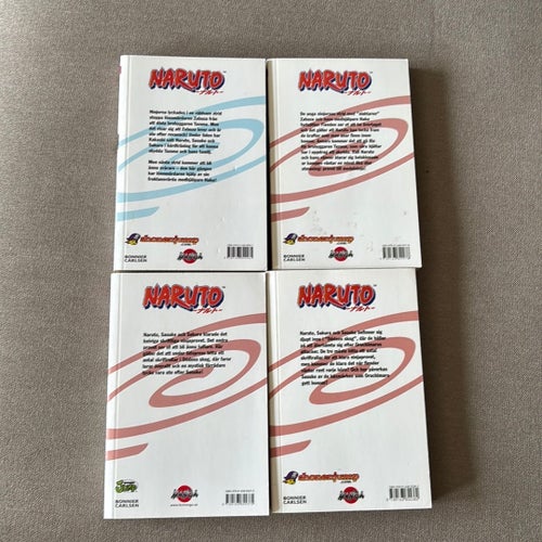 Naruto av Masashi Kishimoto, vol. 3, 4, 6, 7