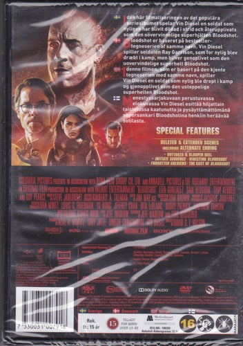DVD / Bloodshot / Innehåller Alternativt Slut / Vin Diesel / Ny & Inplastad