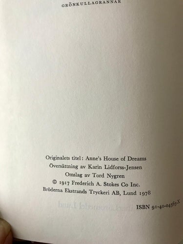 DRÖMSLOTTET L. M. Montgomery 1978