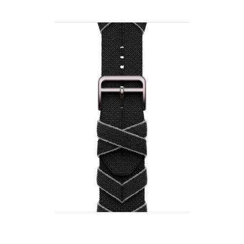 Stickat Nylonband 38/40/41/42mm Apple Watch Armband - SVART / GRÅ