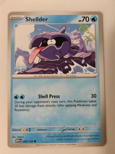 Shellder 90/165 151 Pokemonkort