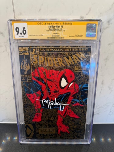 Spider-man #1: Gold edition! Key , Signed McFarlane, (CGC) 9.6