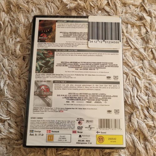 Jurassic Park Trilogy - The Complete Collection (3 filmer) DVD