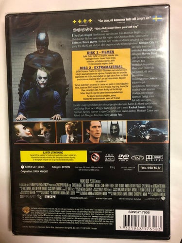 DVD The Dark Knight 2 Disc Specialutgåva INPLASTAD