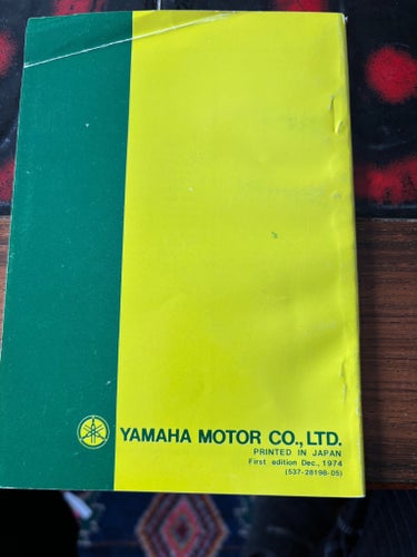 Yamaha Parts List YZ125C 1975 NOS