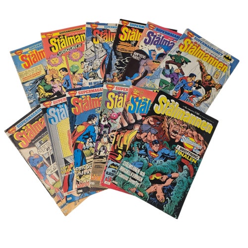 Stålmannen Serietidningar - 12 st 1982-1985
