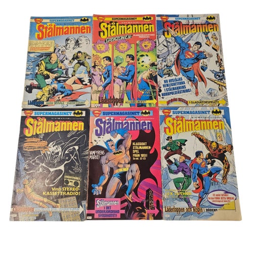 Stålmannen Serietidningar - 12 st 1982-1985