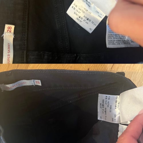 2 st svarta Levis 710 super skinny jeans i strl 28/32