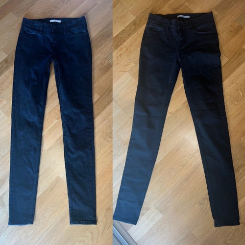 2 st svarta Levis 710 super skinny jeans i strl 28/32