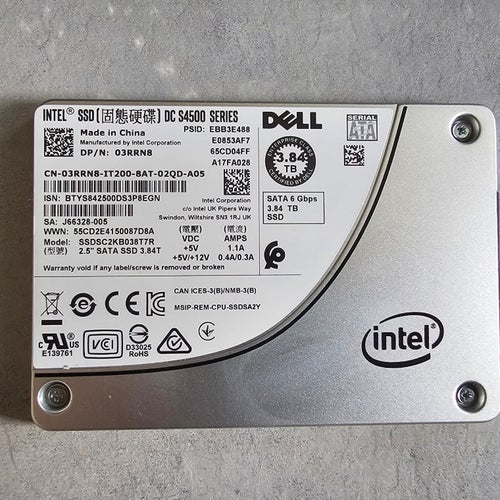 #2/2 Intel DC S4500 3.84TB Enterprise SSD (SATA, 2.5") - 100% minneshälsa