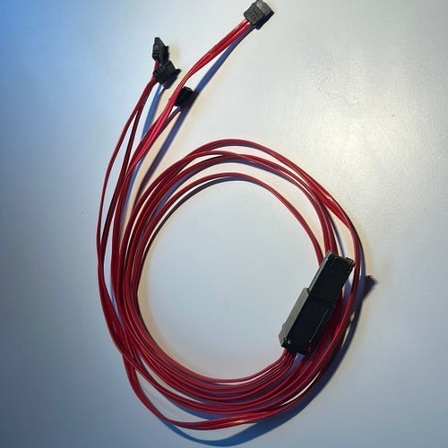 External MiniSAS cable SFF-8088 to 4 SATA - for HP P222 - like new