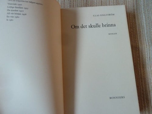 OM DET SKULLE BRINNA, C. ENGSTRÖM, 1963, BÖCKER