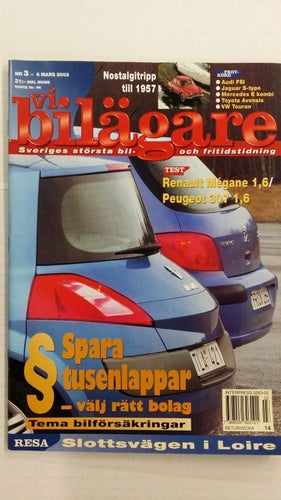 Vi bilägare nr 3 2003: Jaguar S-Type 3,0, Mercedes E200 K/E270 CDI, Peugeot 307