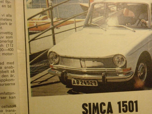test av nya Simca 1501 från 1967