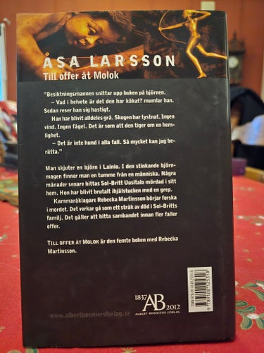 Till offer åt Molok - Åsa Larsson.