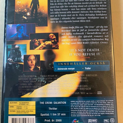 The Crow : Salvation, Dvd
