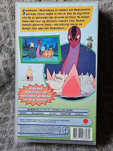 MUMINTROLLET OCH DE FÖRTROLLADE FRÖNA - SVENSK TAL - VHS .