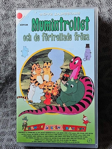 MUMINTROLLET OCH DE FÖRTROLLADE FRÖNA - SVENSK TAL - VHS .