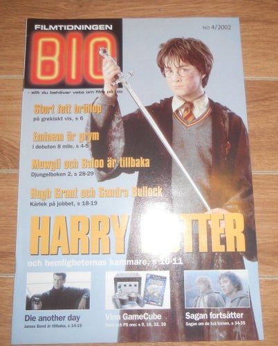 Filmtidningen Bio 4-2002 Harry Potter, Eminem, Sagan om de två tornen,