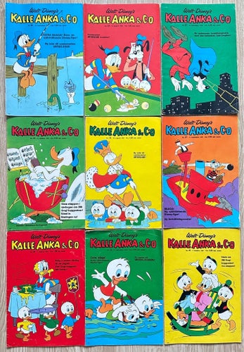 Kalle Anka & C:o av Walt Disney's, 1969, 9 st.