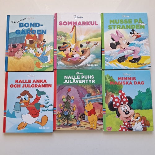 Disney böcker, 6 st, blandade titlar, Goboken