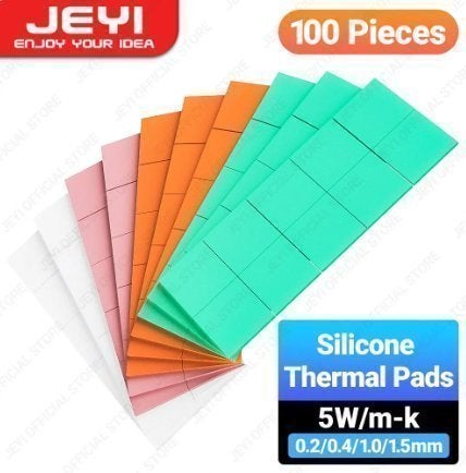 JEYI Termiska Silikonplattor för CPU, GPU, SSD - 100 delar