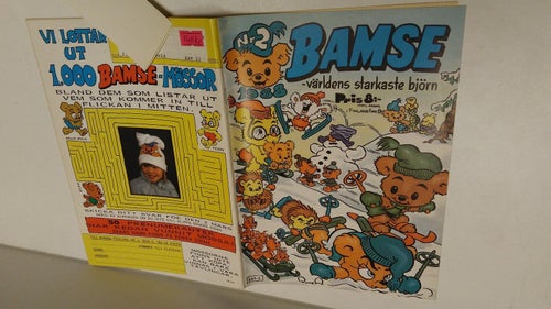 Bamse 1988 nr 2 med stor affisch i mitten. Very Good
