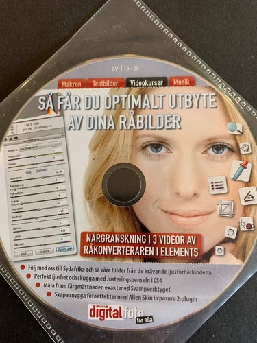 DVD med Foto-kurser och tips (bifogades Digital Foto nr 18, 2009)