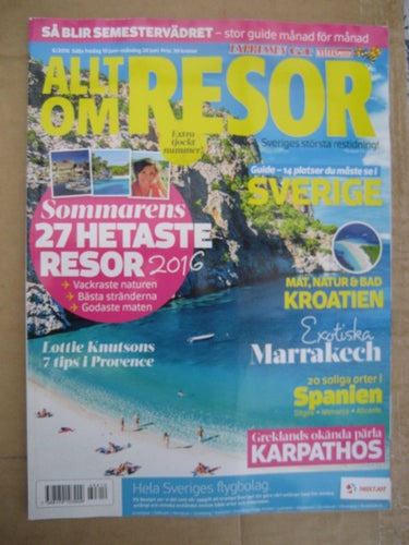 Allt om Resor Nr:6-2016 (Lottie Knutsons 7 tips i Provence, 14 platser du måst