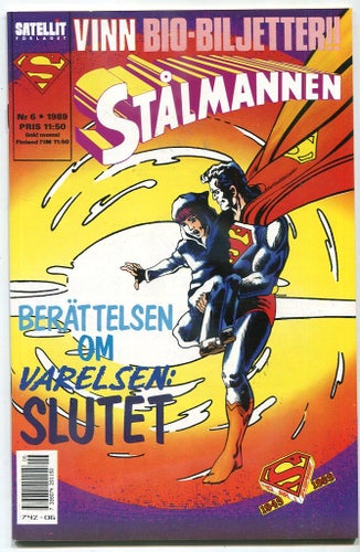Superman / Stålmannen 1989 nr 6 Art by Wrightson and Green