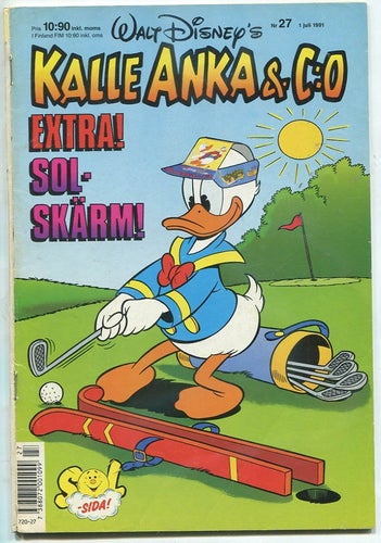 Kalle Anka 1991 nr 27 Kalle Anka här var det sopo M SOLSKÄRM