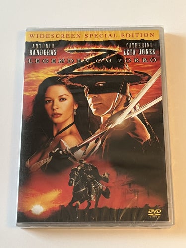 Legenden om Zorro (Antonio Banderas & Catherine Zeta-Jones, 2005). Inplastad DVD
