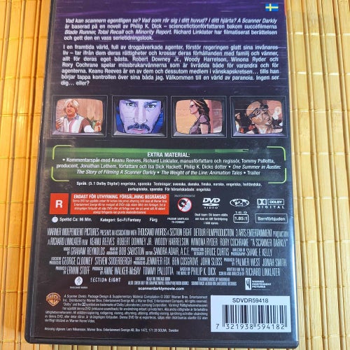 A Scanner Darkly (2006) -DVD- Keanu Reeves, Winona Ryder - HYR VG+