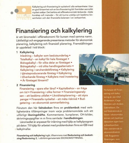 Finansiering och kalkylering : faktabok (hft) 2016 mkt fint ex.