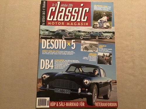 CLASSIC MOTOR NR 10 2004 DESOTO KOMET CYKELBIL,TRAKTOR I SALA,WANDERER MC