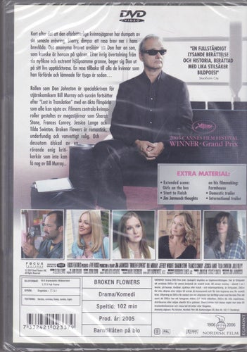 DVD / Broken Flowers / Bill Murray, Sharon Stone, Julie Delpy / Ny & Inplastad