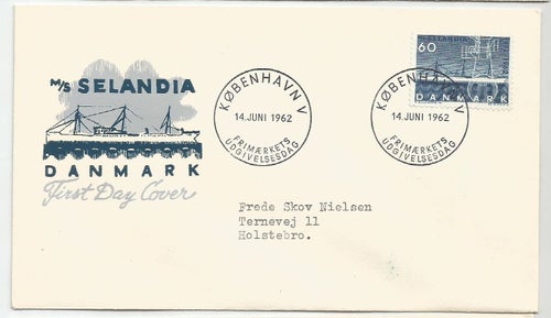 Danmark Fdc Facit 432a Vignett