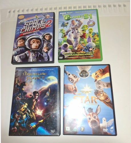DVD-Filmer: Space Chimps 2, Planet 51, Treasure Planet, The Star