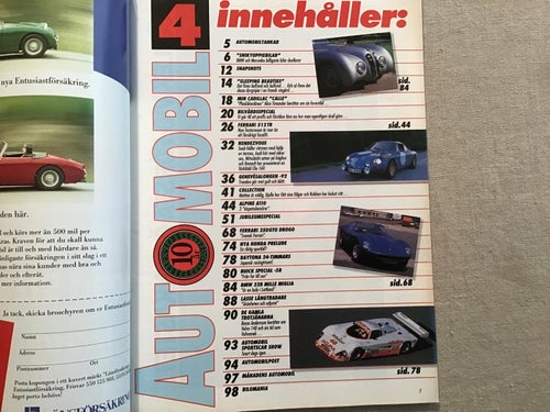 AUTOMOBIL NR 4 1992 FERRARI 512 TR,ALPINEHONDA PRELUDE BUICK SPECIAL 58,BMW 328
