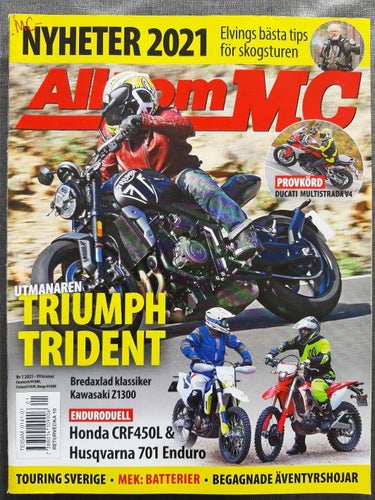 Allt om MC nr 1 2021: Triumph Trident 660, Kawasaki KX250 + Z1300
