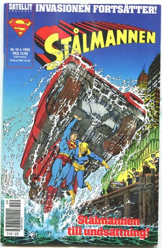 Superman / Stålmannen 1990 nr 10 Art by Dennis Janke