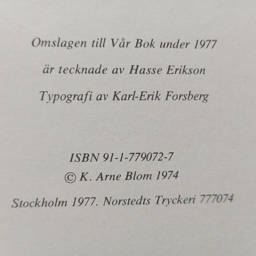 Sanningens ögonblick av K. Arne Blom, 1974