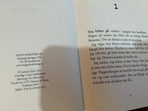 Pojken i paddan och jag av Jonatan Järvi, bok, Very Good plus, SM