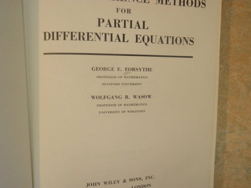 Finite difference Methods for PDE av George E. Forsythe och