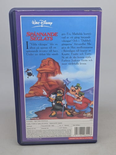 Knatte Fnatte Tjatte på äventyr - Spännande seglats - DuckTales - VHS