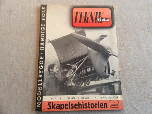 Teknik för alla Nr 2 1946 Vakumtuben,Turbinlok,Eldkulan flyg,