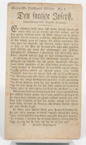 Den fattige Joseph. Öfwersättning från engelska originalet