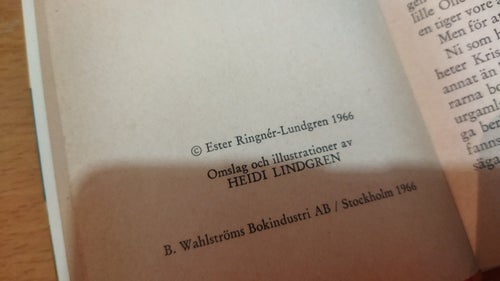 Tussi möter en tiger - Ester Ringer Lundgren. bok. Wahlströms 248