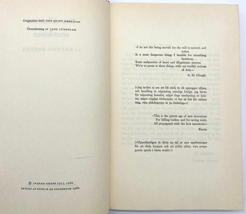 Den stillsamme amerikanen av Graham Greene