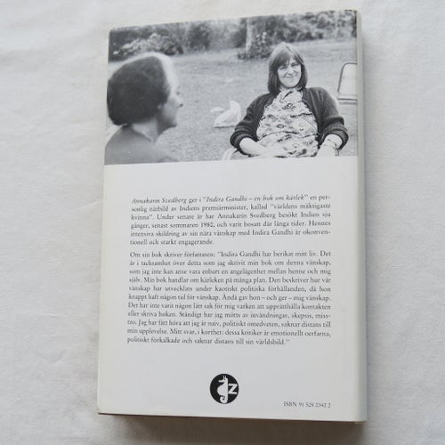 Indira Gandhi – en bok om kärlek av Annakarin Svedberg, 1982